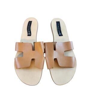 Steven by Steve Madden Greece sandals sz 9.5 slid on leather shoe made in Italy
